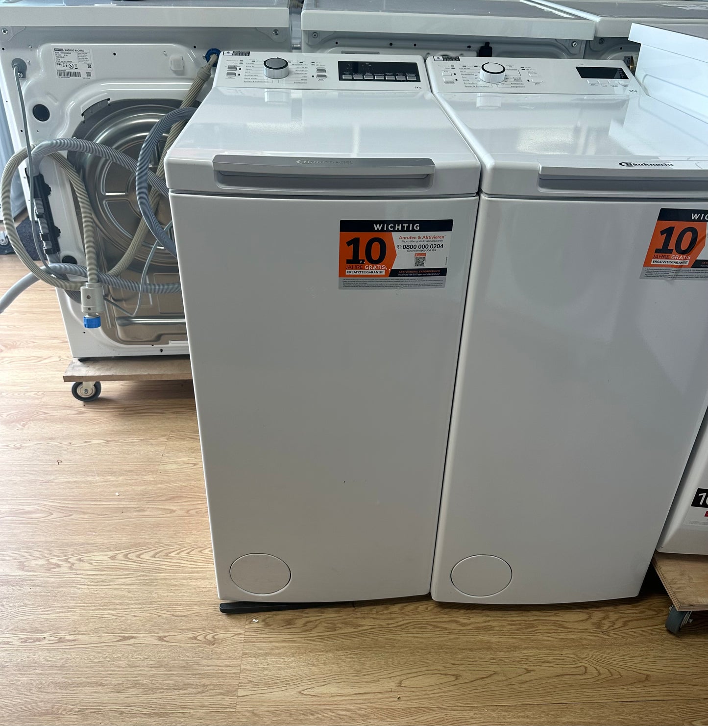 BAUKNECHT VRIJSTAANDE BOVENLADER WASMACHINE 6KG WAT6313C