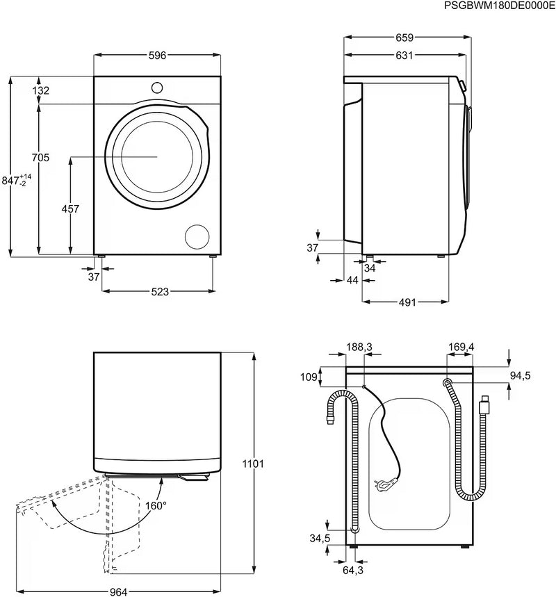 AEG 9000 || 10KG || Wasmachine || A-30% || 1600T || WiFi || ProSteam || SoftWater || LR9W80600