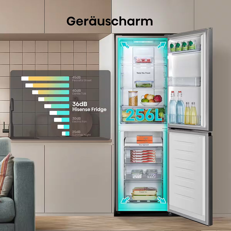HISENSE || Total No Frost || Koelkast || Koelvriescombinatie || 256L || Multi Airflow || RB327N4ADD