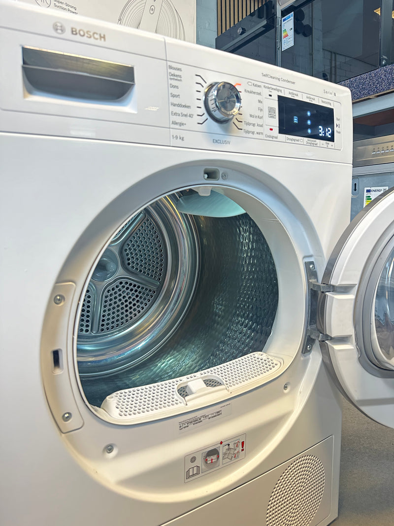 BOSCH || SERIE 8 || 9KG || WARMTEPOMPDROGER || VOORLADER || SELF CLEANING || AutoDry ||