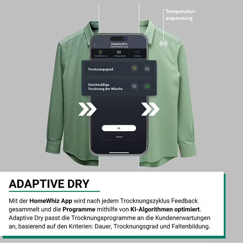 BAUKNECHT || 9KG || Warmtepompdroger || A || IronEase || A-Noise || WiFi || AdaptiveDry || BT 97A WB ||