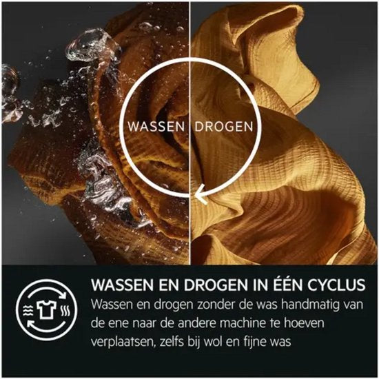 AEG 9000 || 9KG || Was-droogcombinatie || Warmtepomp || SensiDry || ProSteam || DualSense || 1600T || L9WEF80690