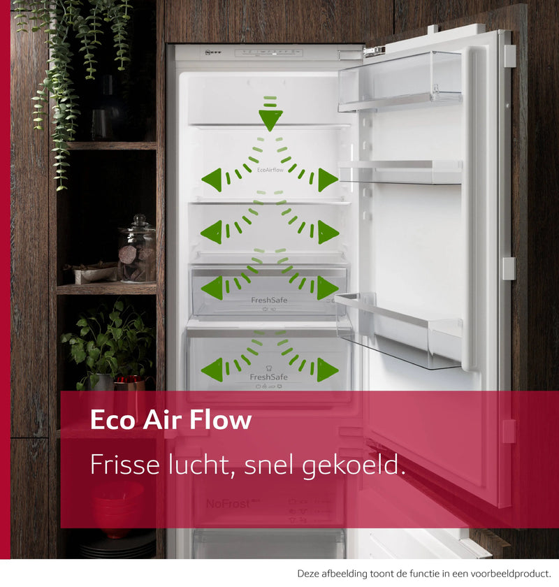 NEFF || 178CM || Inbouw || Koelkast || Koelvries || Sleepdeur || LowFrost || 35dB || KI5861SE0
