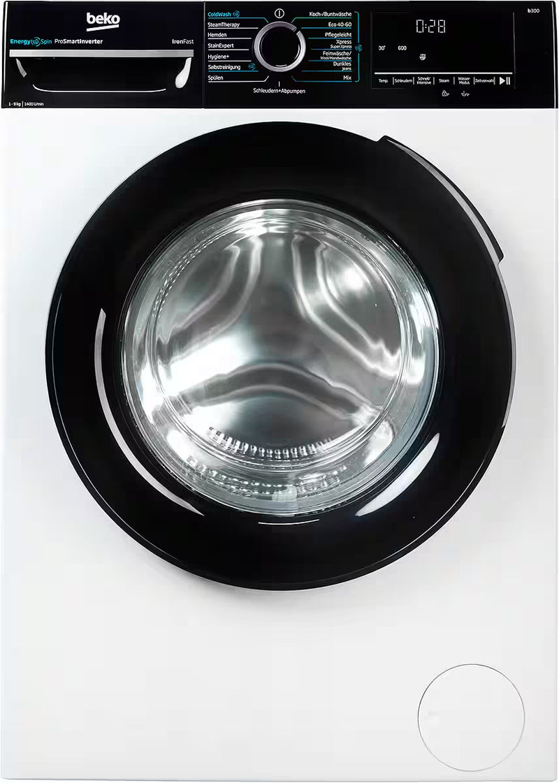 BEKO || 9KG || Wasmachine || A || EnergySpin || SteamCure || IronFast || BM3WFU4941W