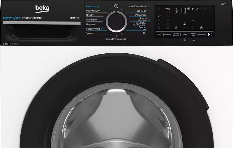 BEKO || 9KG || Wasmachine || A || EnergySpin || SteamCure || IronFast || BM3WFU4941W