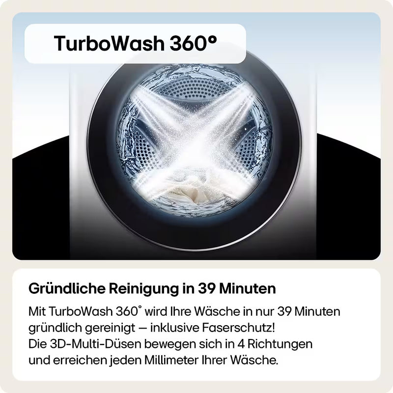 LG || ThinQ || 10KG || Wasmachine || Steam || WiFi || TurboWash 360 || F4WR700Y