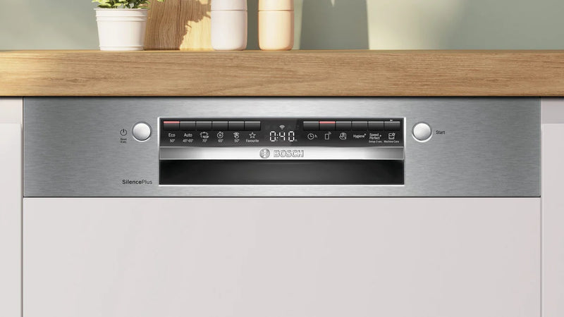 BOSCH || Serie 4 || Vaatwasser || Half Geintegreerde inbouw || HomeConnect || EfficientDry || 14 Couverts || SMI4EVS08E
