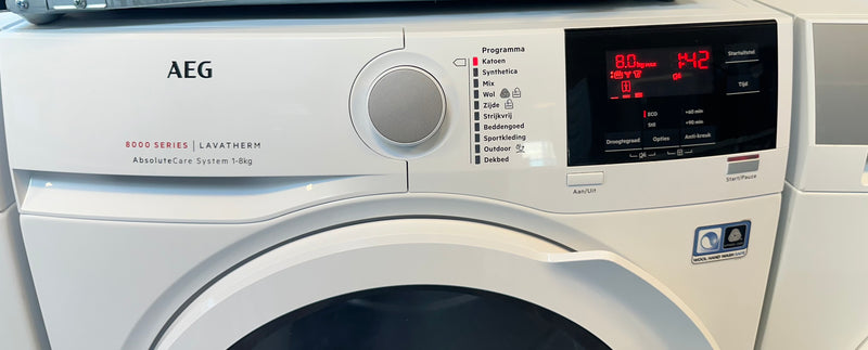 AEG || 8000 SERIES || 8KG || AbsoluteCare System || WARMTEPOMPDROGER || ÖKOFlow || VOORLADER ||