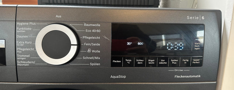 BOSCH || Serie 6 || 9KG || Wasmachine || A || Black || VlekkenAutomaat ||
