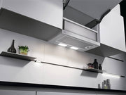 Onderzijde van de AEG DPS362AS inbouw afzuigkap met metalen filters en verlichting