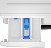 Beko B5WFU58418W voorlader wasmachine opgesteld in een wasruimte of bijkeuken