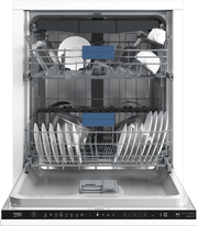 Interieur van de Beko BDIN38561C bPRO 500 vaatwasser met geopende deur en ruime indeling