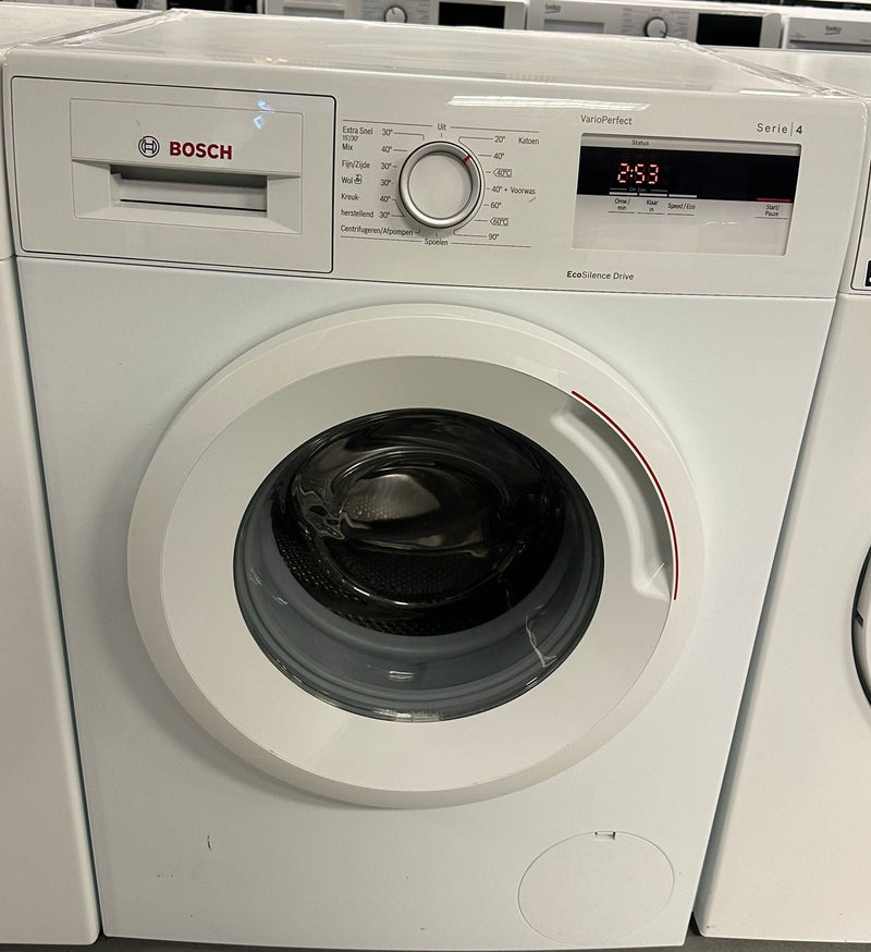 Bosch WAN28060NL wasmachine met geopende deur en zicht op de trommel