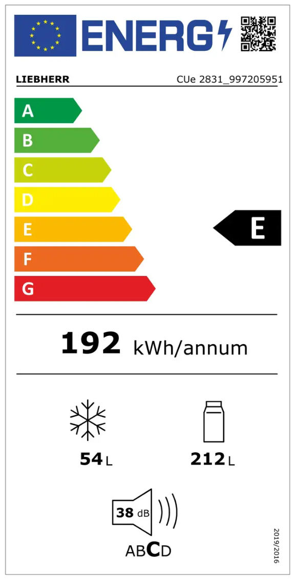 LIEBHERR || Koelkast || Koelvriescombinatie || 55CM || SmartFrost || CUe 2831-26