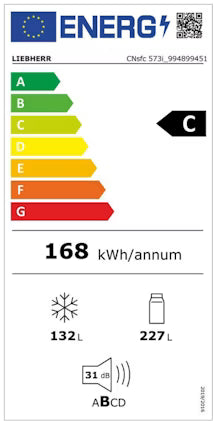 LIEBHERR || NoFrost || 359L || Koelvriescombinatie || WiFi || DuoCooling || EasyFresh || EasyTwist-Ice || CNsfc 573i-22