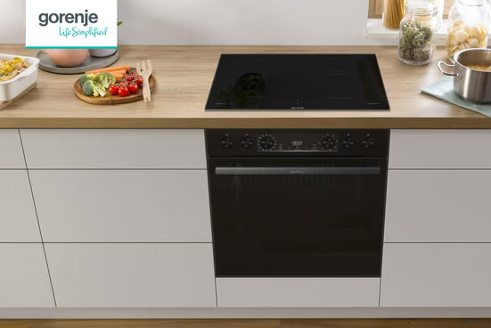 GORENJE || 77L || Inbouw || Fornuis || Oven-inductiekookplaat set || 60CM || GentleBake || AirFry || FrozenBake || PerfectGrill || BCSI737DBGOT