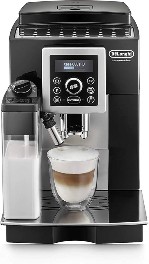 De’Longhi ECAM23.463.B volautomatische koffiemachine, vooraanzicht van het apparaat