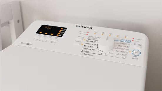PRIVILEG (BAUKNECHT) || 40CM || Bovenlader || Wasmachine || 6KG || Turn&Go || RapidWash || SoftOpening || PWT C623 N