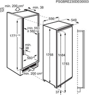 Deurscharnier en deur-op-deur (Festtür) montage van de Electrolux IK2805SZR