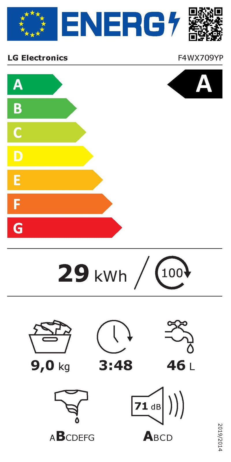 LG X7 || 9KG || Wasmachine || TurboWash 360 || AI DD || WiFi || F4WX709YP