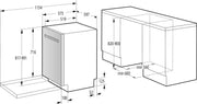 Zijaanzicht van de Gorenje GU673A65X onderbouw vaatwasser in een moderne keuken