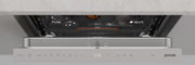 Gorenje GU673A65X vaatwasser volledig beladen met servies, pannen en glazen