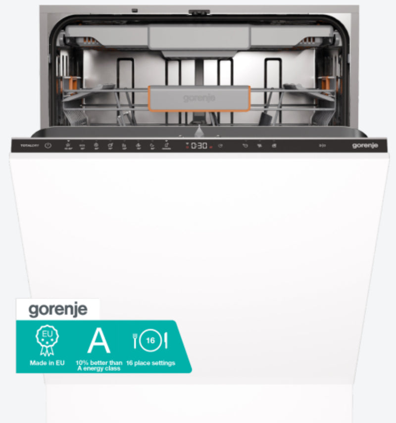 Gorenje GV673A67 volledig integreerbare vaatwasser voor 16 couverts met gesloten meubelfront