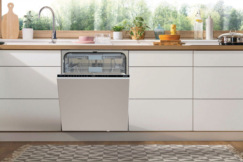 Bedieningspaneel van de Gorenje GV673B60 vaatwasser met diverse programma’s