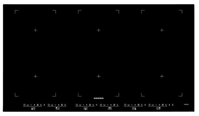 Grundig GIEI927670HN 90cm inbouw inductiekookplaat met strak zwart glasdesign
