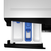 Grundig GW7P510419W voorlader wasmachine opgesteld in een wasruimte of bijkeuken