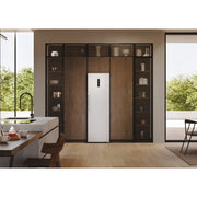 Energielabel van de energiezuinige Haier H4F306WAH1 staande vrieskast