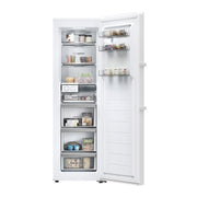 Interieur van de Haier H4F306WAH1 Total No Frost vrieskast met open deur