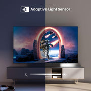 Zijaanzicht van de Hisense 85A6N 85 inch televisie met slank design