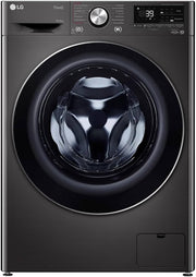 LG F6WV710P2S ThinQ 10,5 kg vrijstaande voorlader wasmachine in zilver vooraanzicht