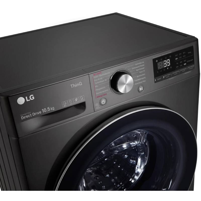 Bedieningspaneel en programmakeuze van de LG F6WV710P2S ThinQ wasmachine