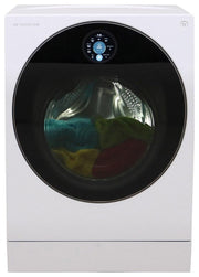 Detail van de deur en handgreep van de LG LSWD100E