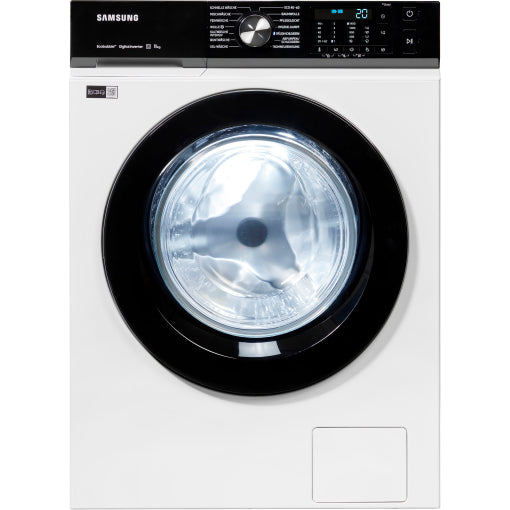 Samsung WW1EBBA049AE wasmachine met geopende deur en zicht op de trommel