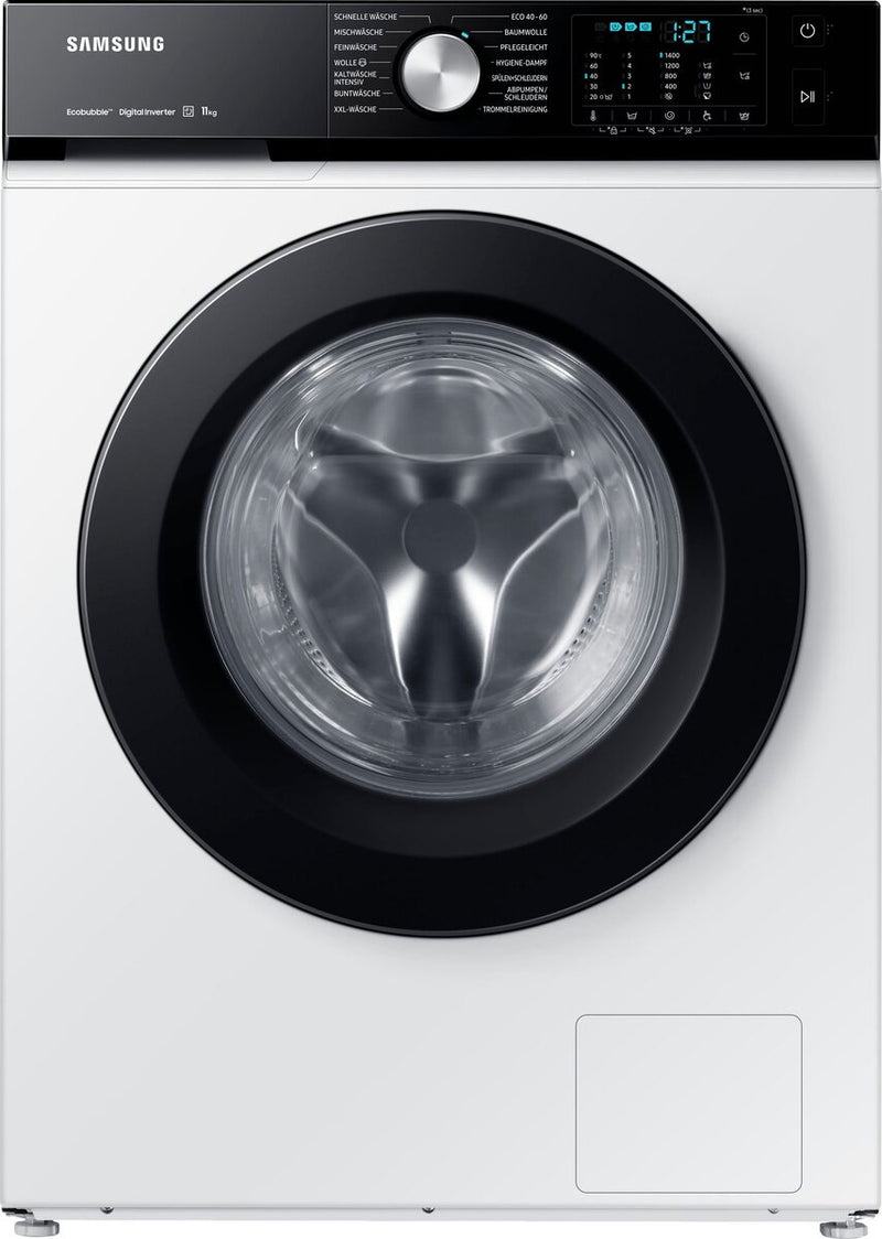 Samsung WW1EBBA049AE vrijstaande voorlader wasmachine in wit vooraanzicht