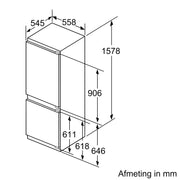 Technische gegevens- en energielabel-sticker van de Siemens iQ500 KI77SADE0