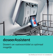 Bedieningspaneel aan de bovenzijde van de Siemens SN53ES22AE inbouw vaatwasser