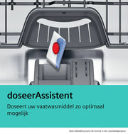 Besteklade en korfindeling van de Siemens SN53ES22AE in detail weergegeven