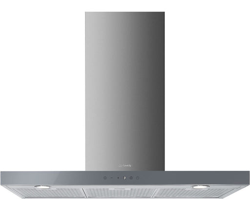SMEG KS905SXE2 90cm Linea wandafzuigkap in rvs en glas vooraanzicht