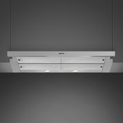 SMEG KSET999XE 90cm telescopische inbouw afzuigkap met inox front onder keukenkast