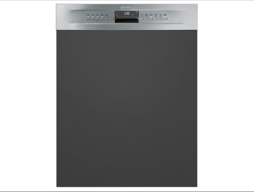 SMEG PL234CXDE half geïntegreerde vaatwasser met RVS frontpaneel en stille werking