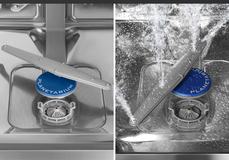 SMEG PL234CXDE vaatwasser volledig geladen met servies en pannen