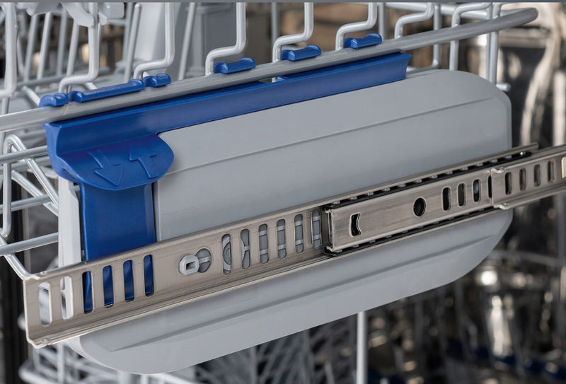 Zijaanzicht van de SMEG PL234CXDE voor montage in half geïntegreerde keukens