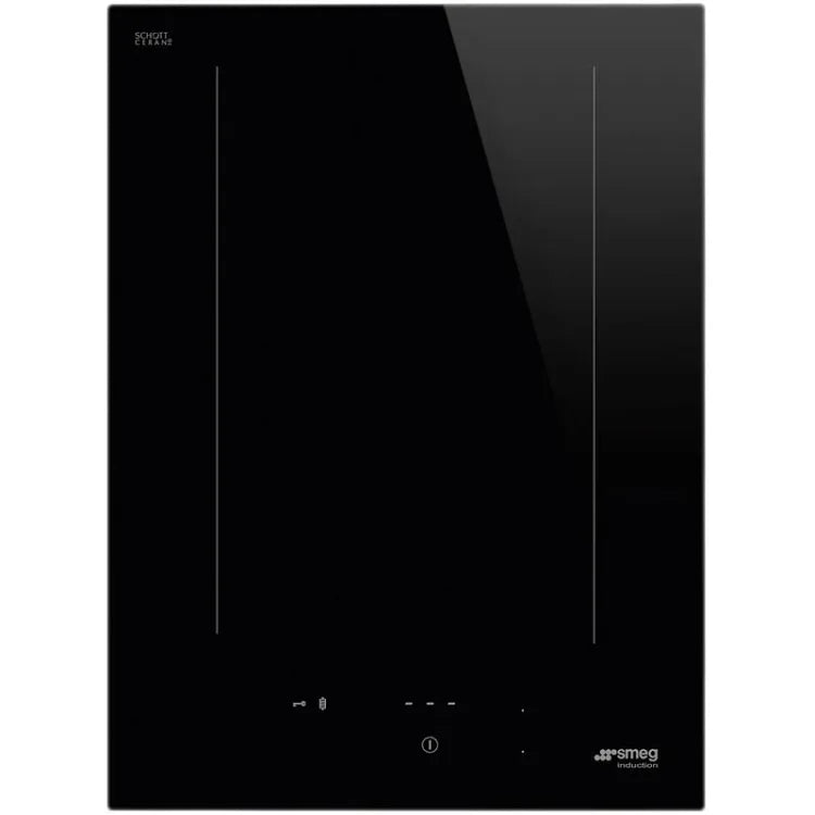 SMEG SIM3323D 38cm inbouw inductiekookplaat met strak zwart glasdesign